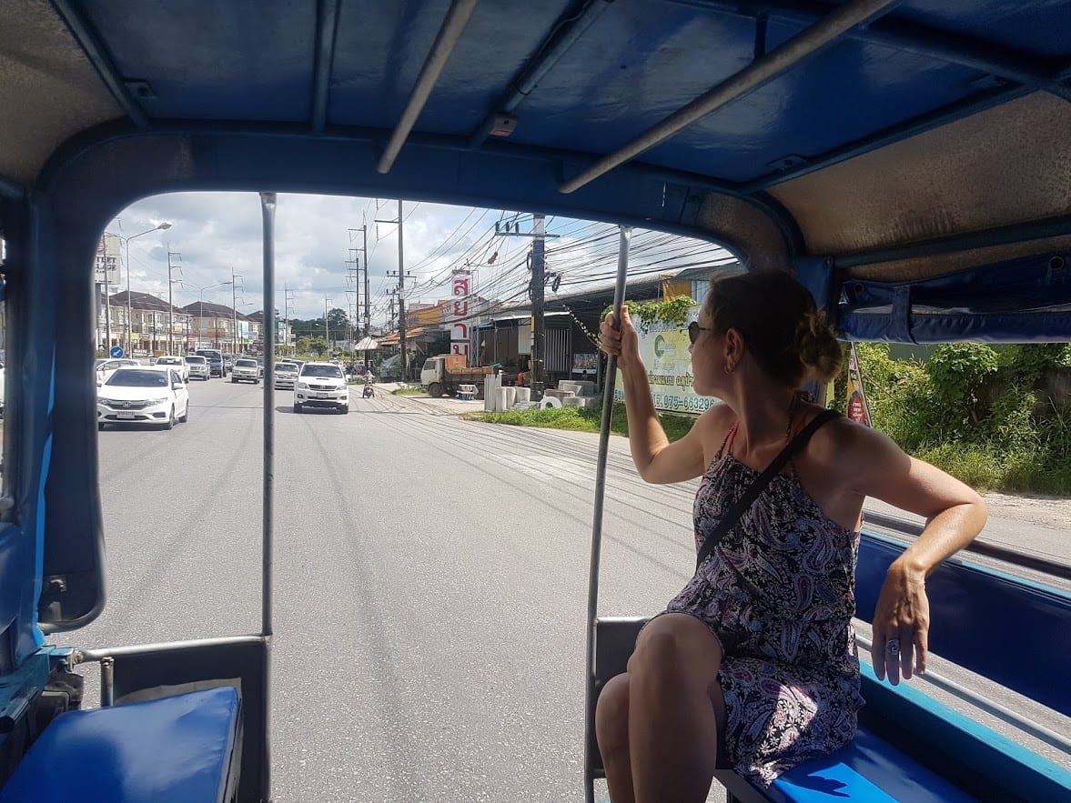 Catching a Songthaew in Krabi