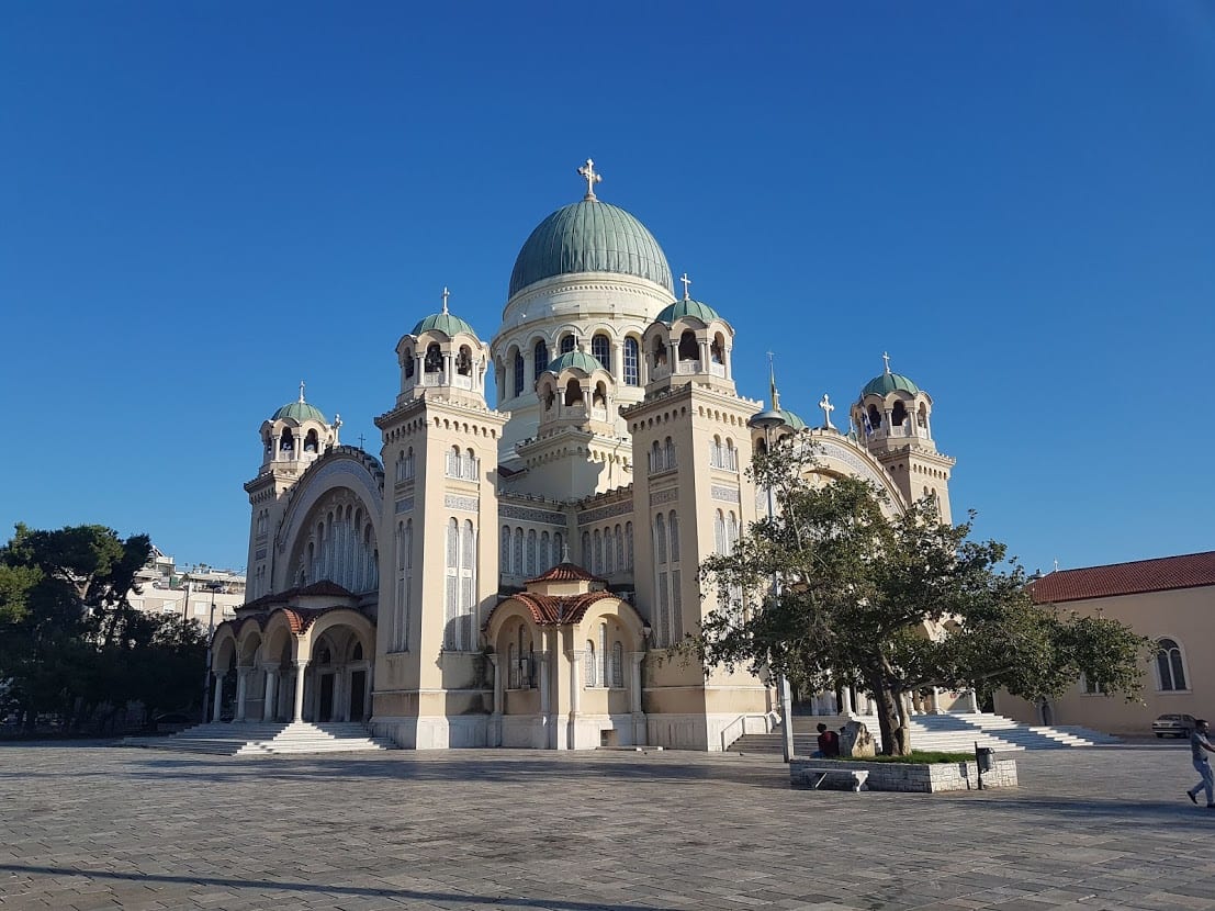 The huge church in Patras is a must see when in the city