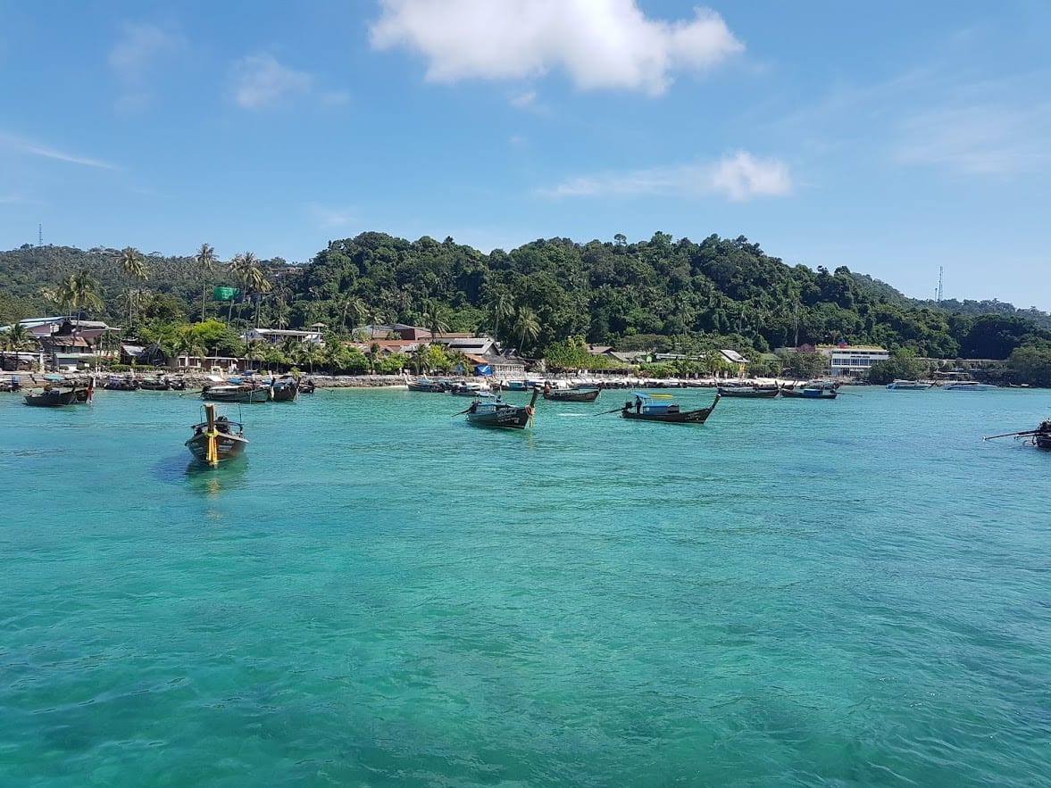 A quick stop at the Phi Phi islands on the boat from Phuket to Koh Lanta