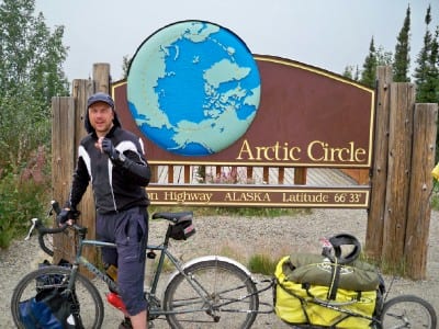 Dave Briggs cycling in Alaska