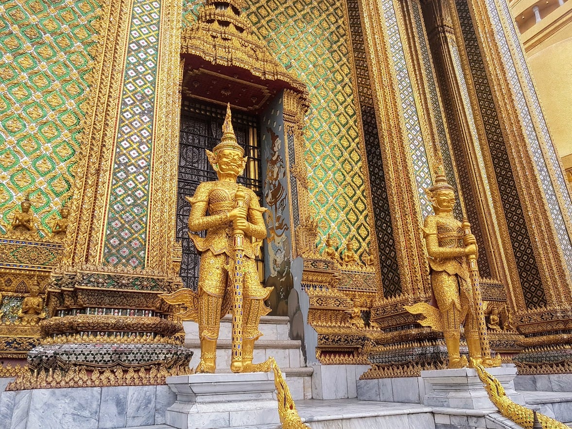 Inside the Golden Palace of Bangkok, Thailand. An absolutely essential place to include on your itinerary for sightseeing in Bangkok in 2 days.