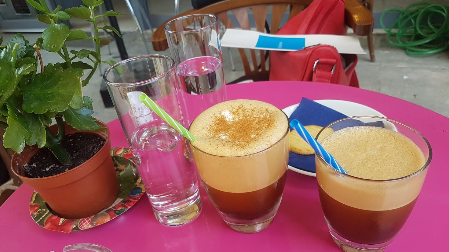 Two cold coffees in Greece
