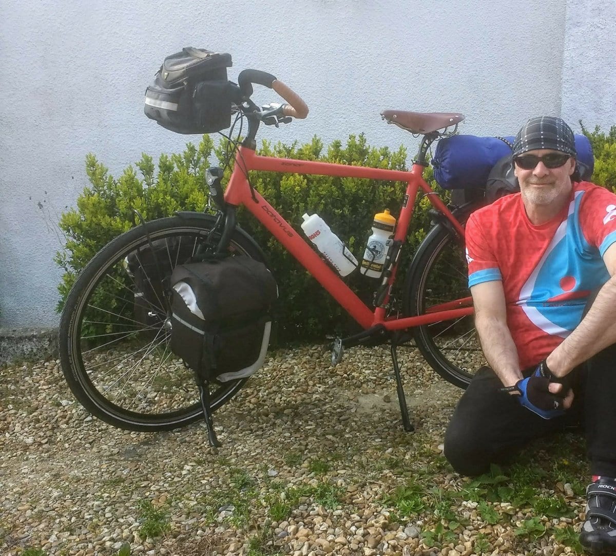 James Thomas cycling for charity in the UK