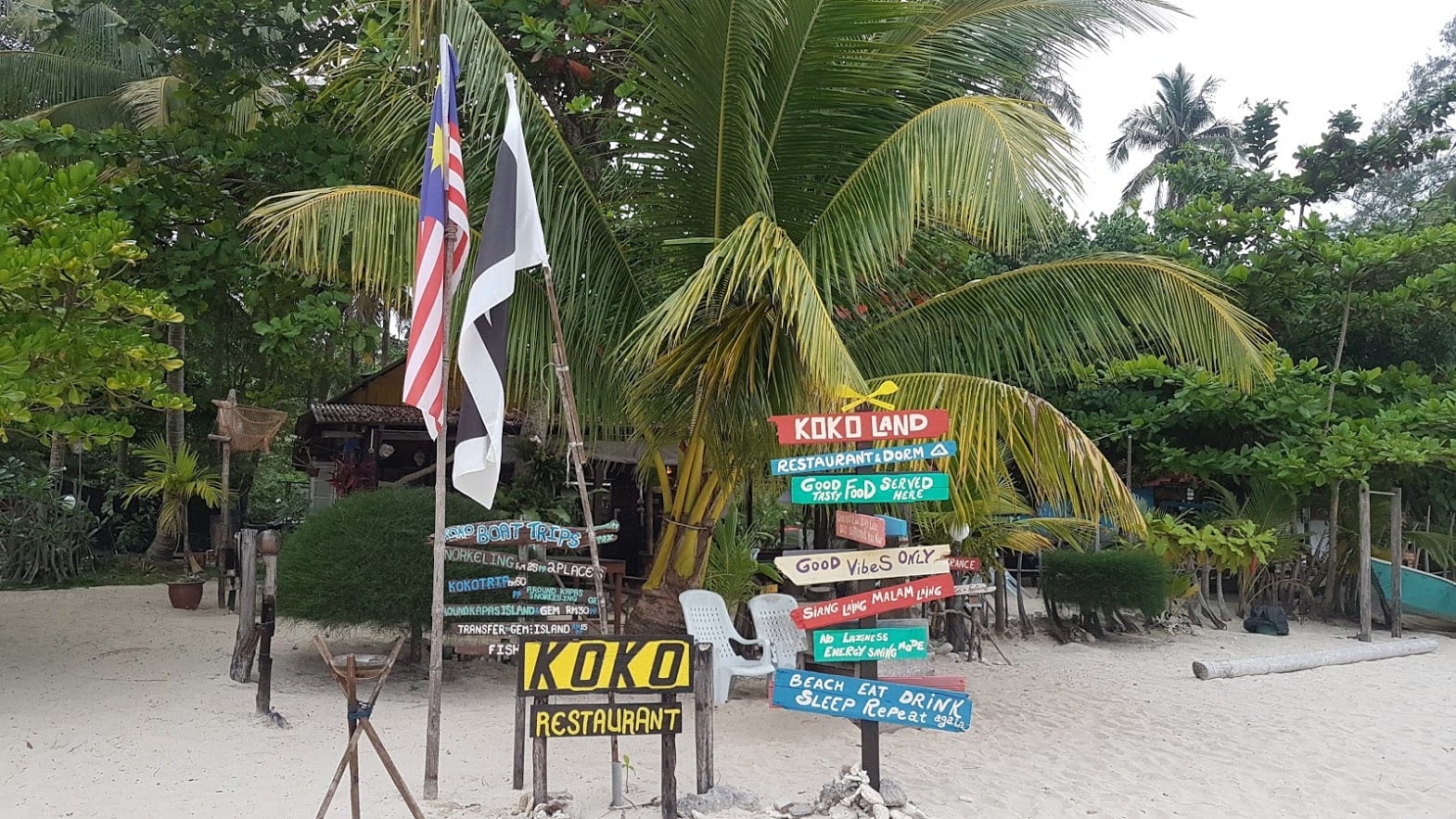Koko restaurant on Kapas Island Malaysia