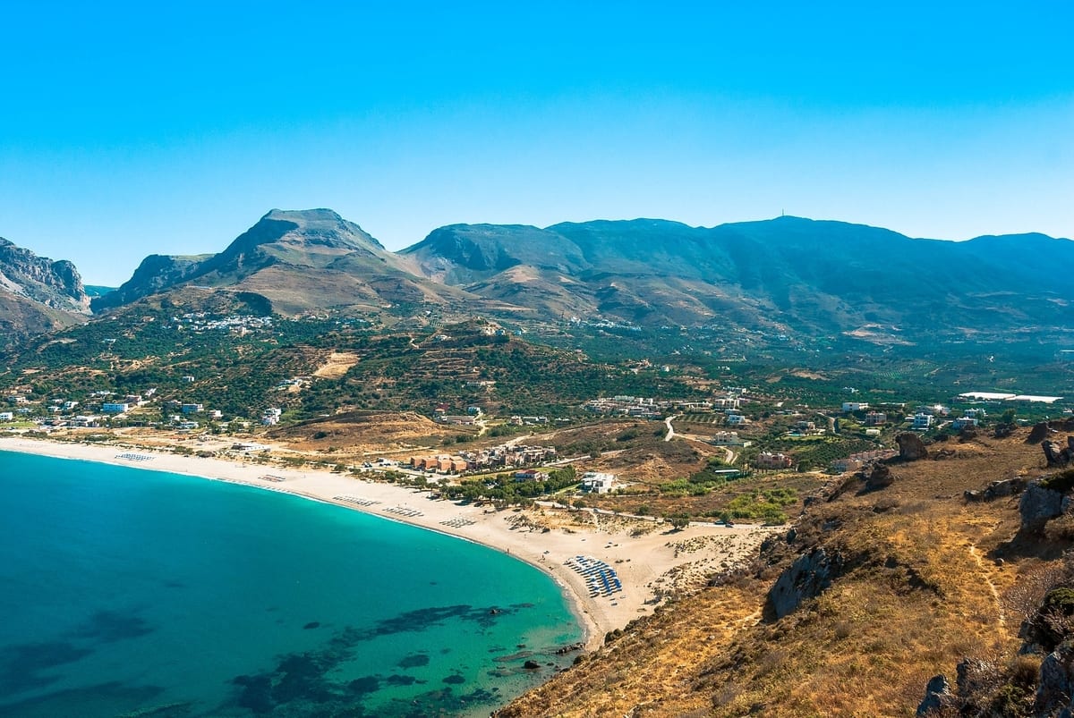 The beautiful Plakias beach in Crete