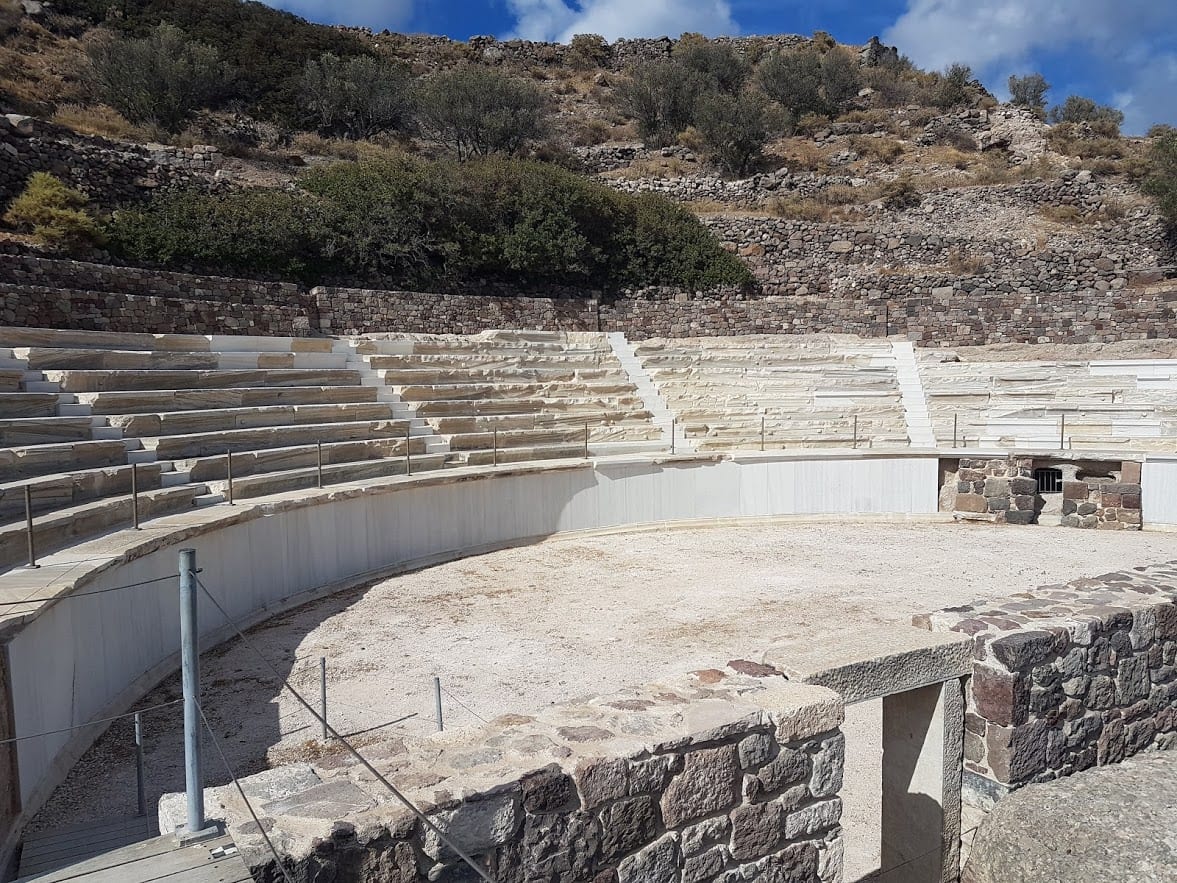 The newly opened ancient theatre in Milos