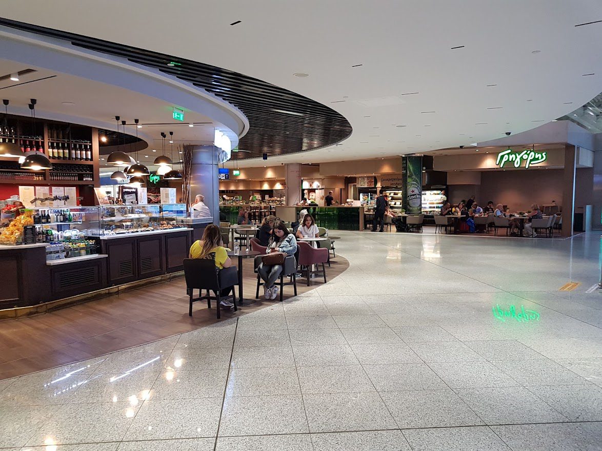 A cafe inside Athens Airport