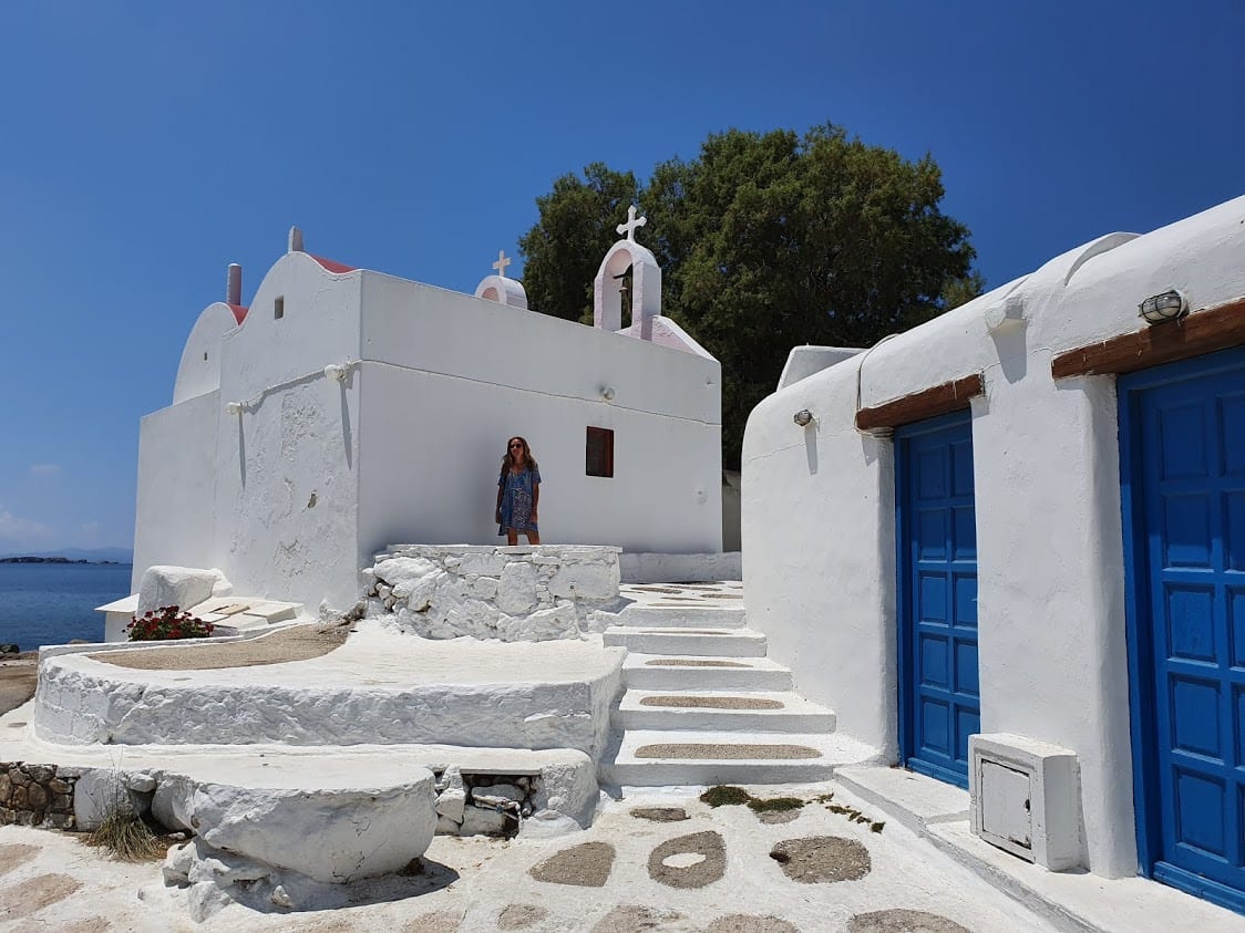 Clear skies in Mykonos in winter