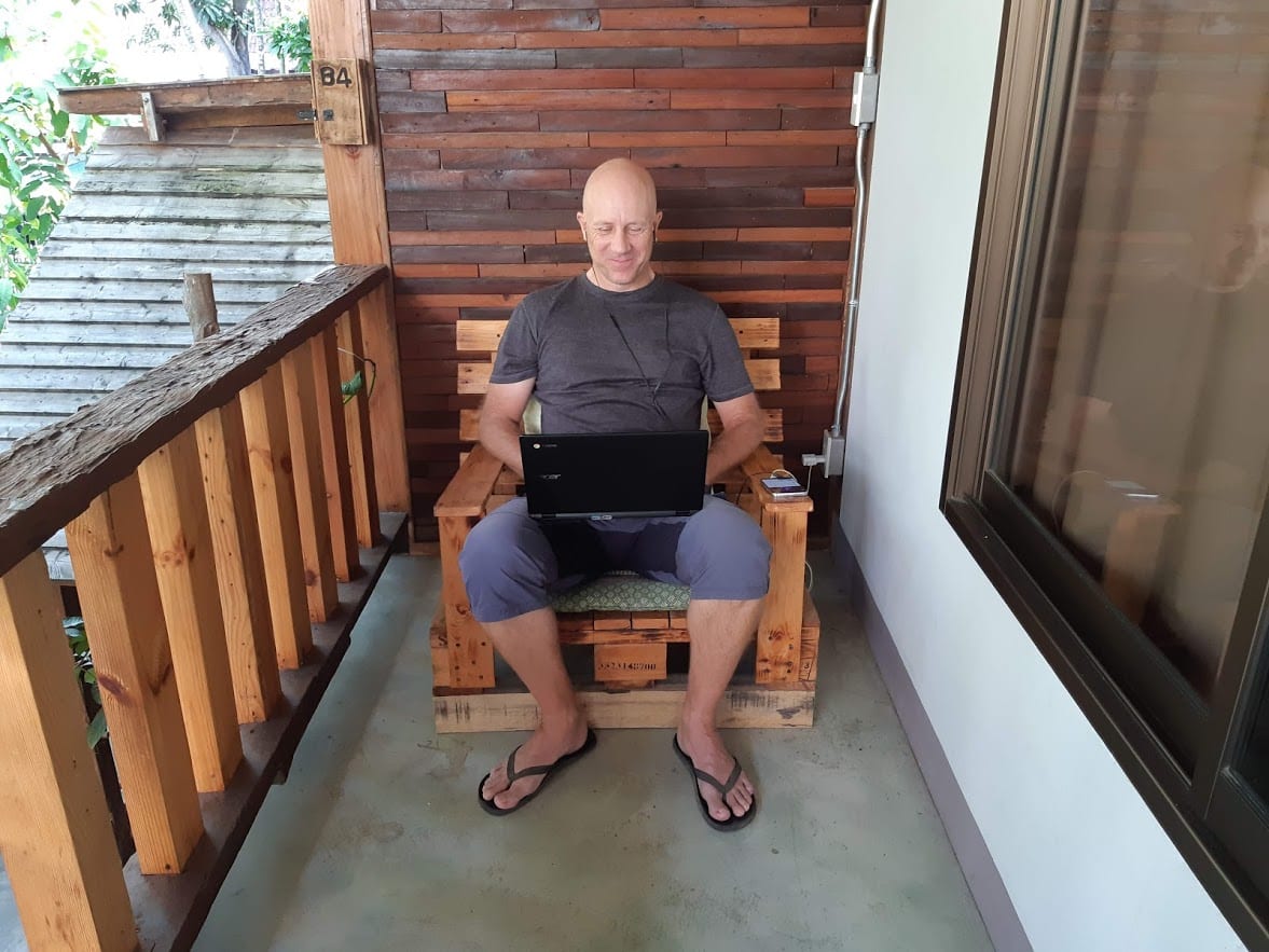 Dave working in Chiang Mai Thailand