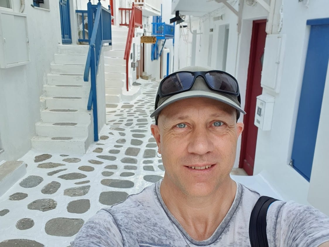 Empty streets in Mykonos Town in Spring