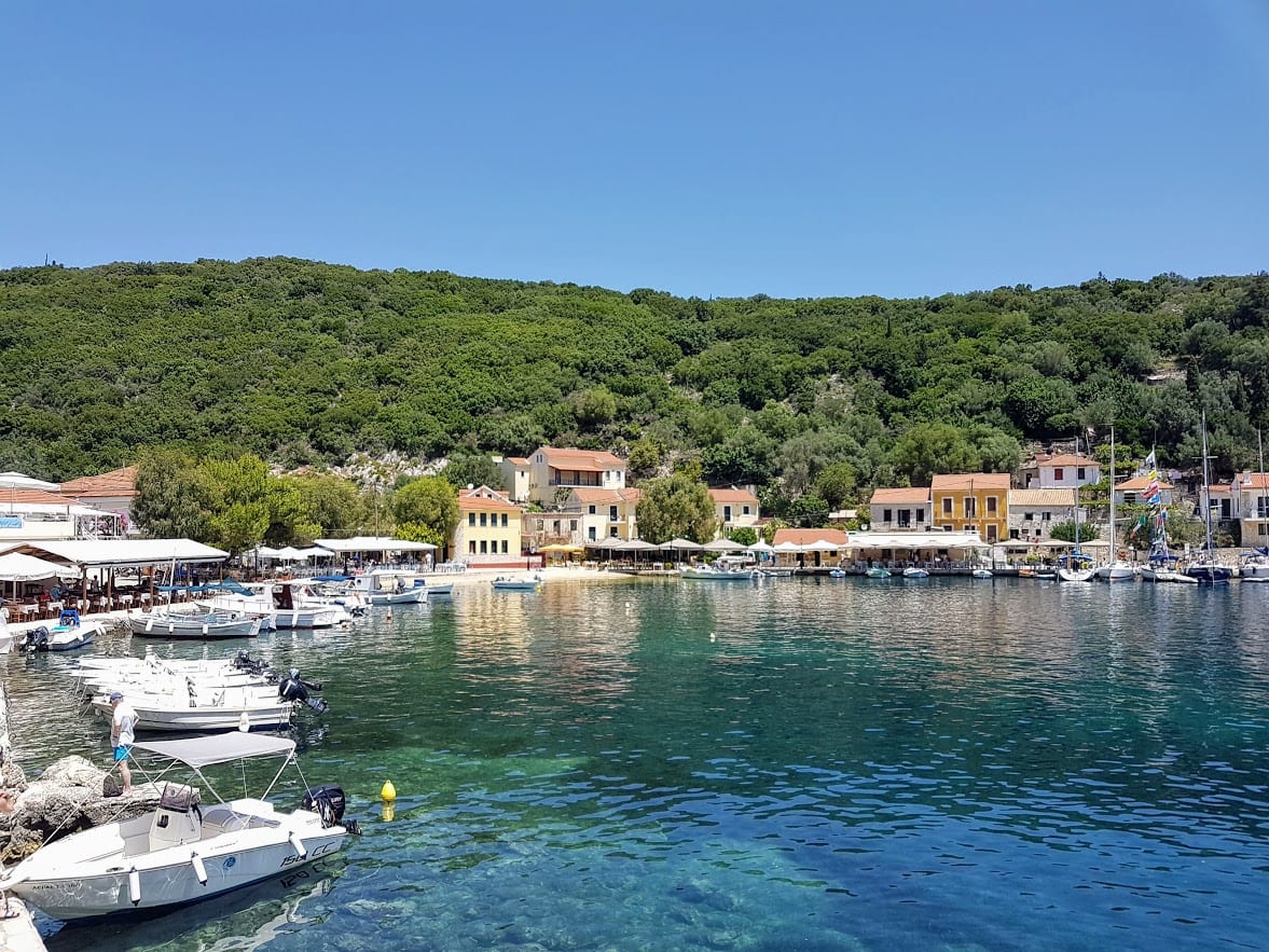 Kioni village in Ithaca Greece