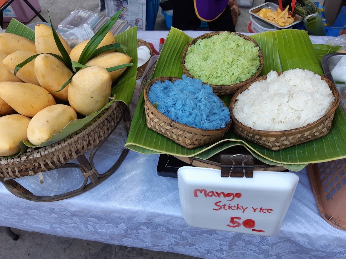 Mango sticky rice in Chiang Mai Thailand