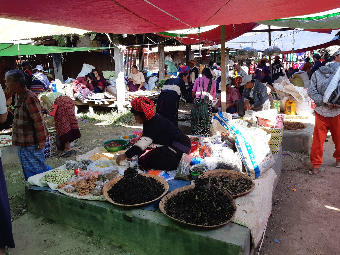 The rotating market at Inle Lake