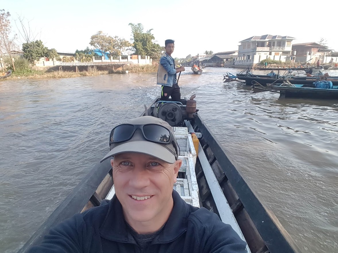 Start of boat trip Inle lake