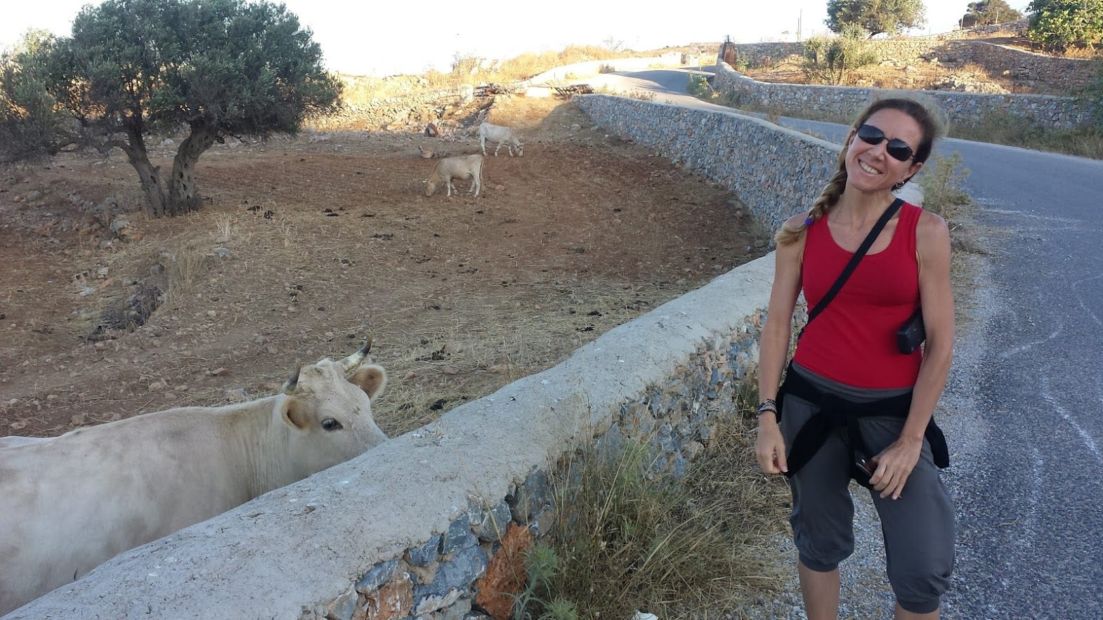 Walking around Schinoussa island Greece