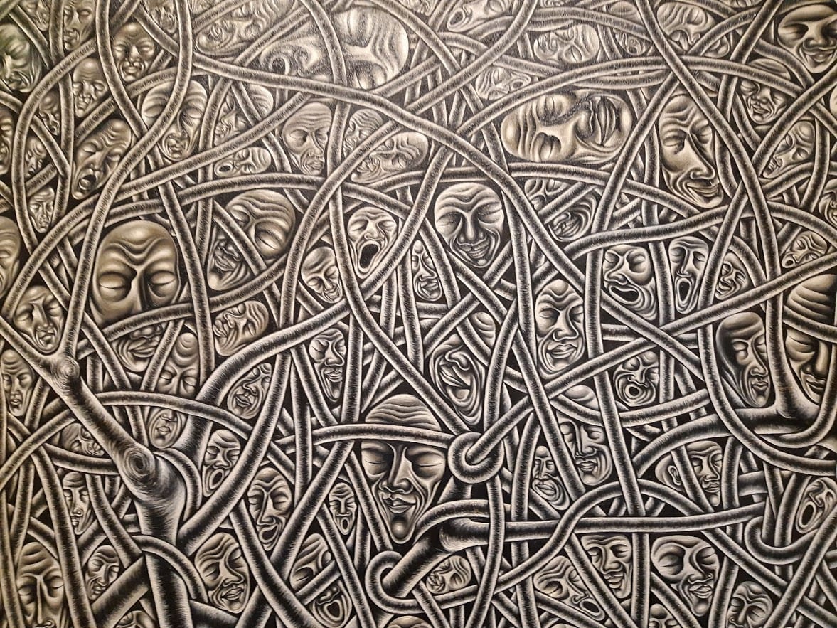A painting in the Fine Arts museum in Ho Chi Minh City