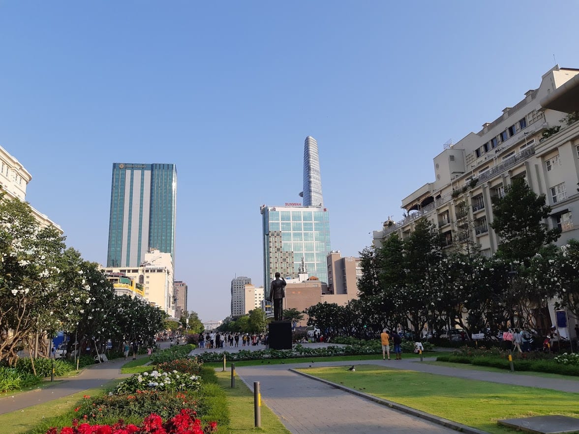 A view of Saigon on a clear day