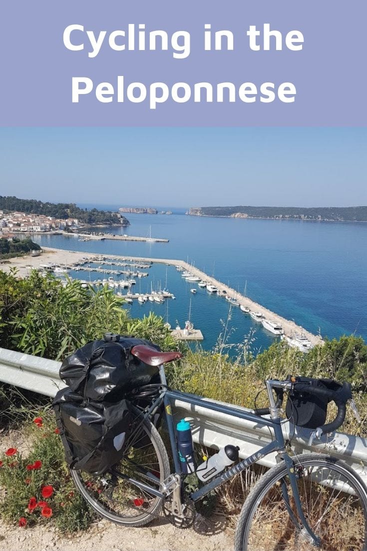 Cycling in the Peloponnese in Greece