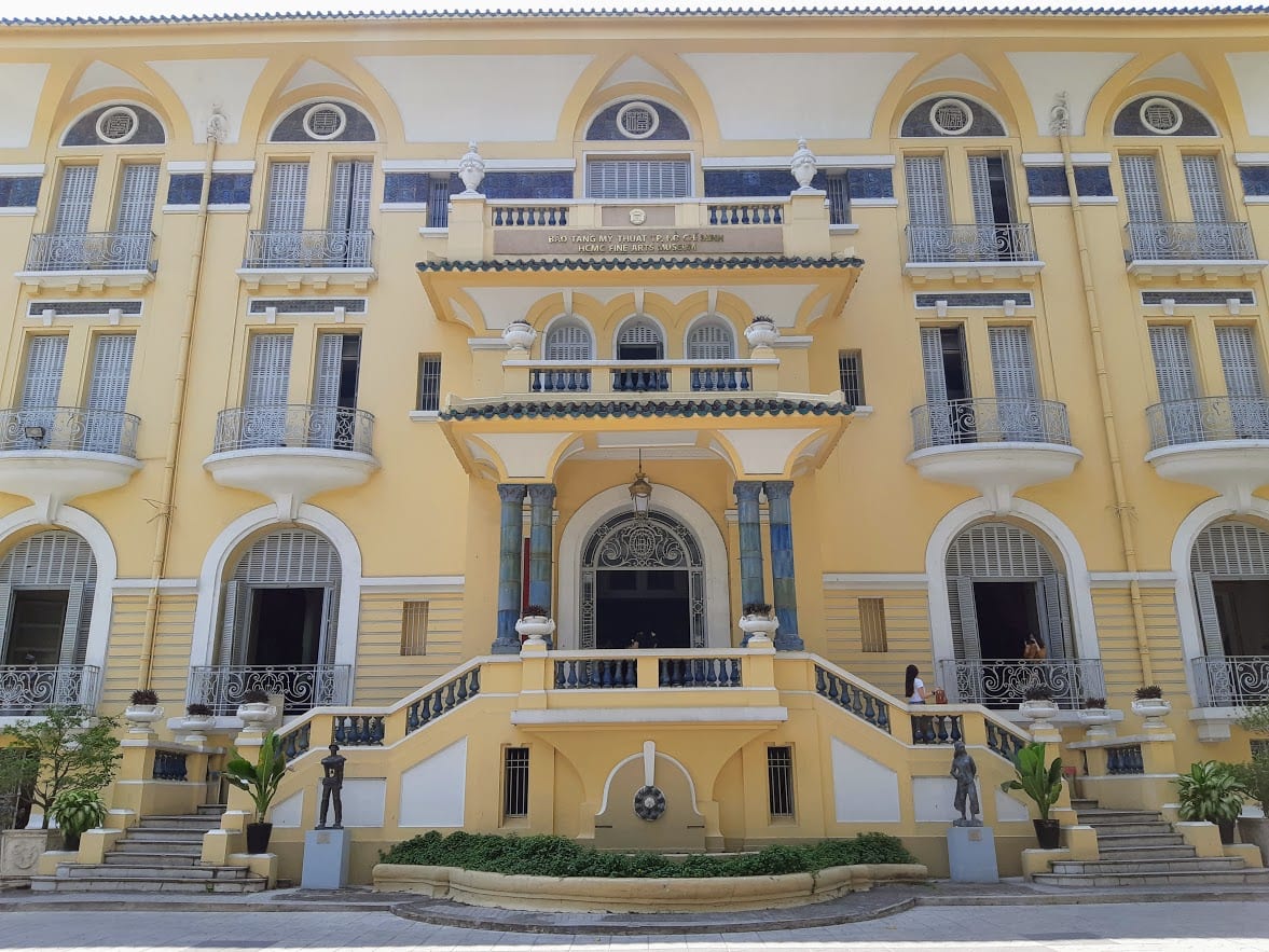 Outside the Fine Arts Museum in Saigon, Vietnam