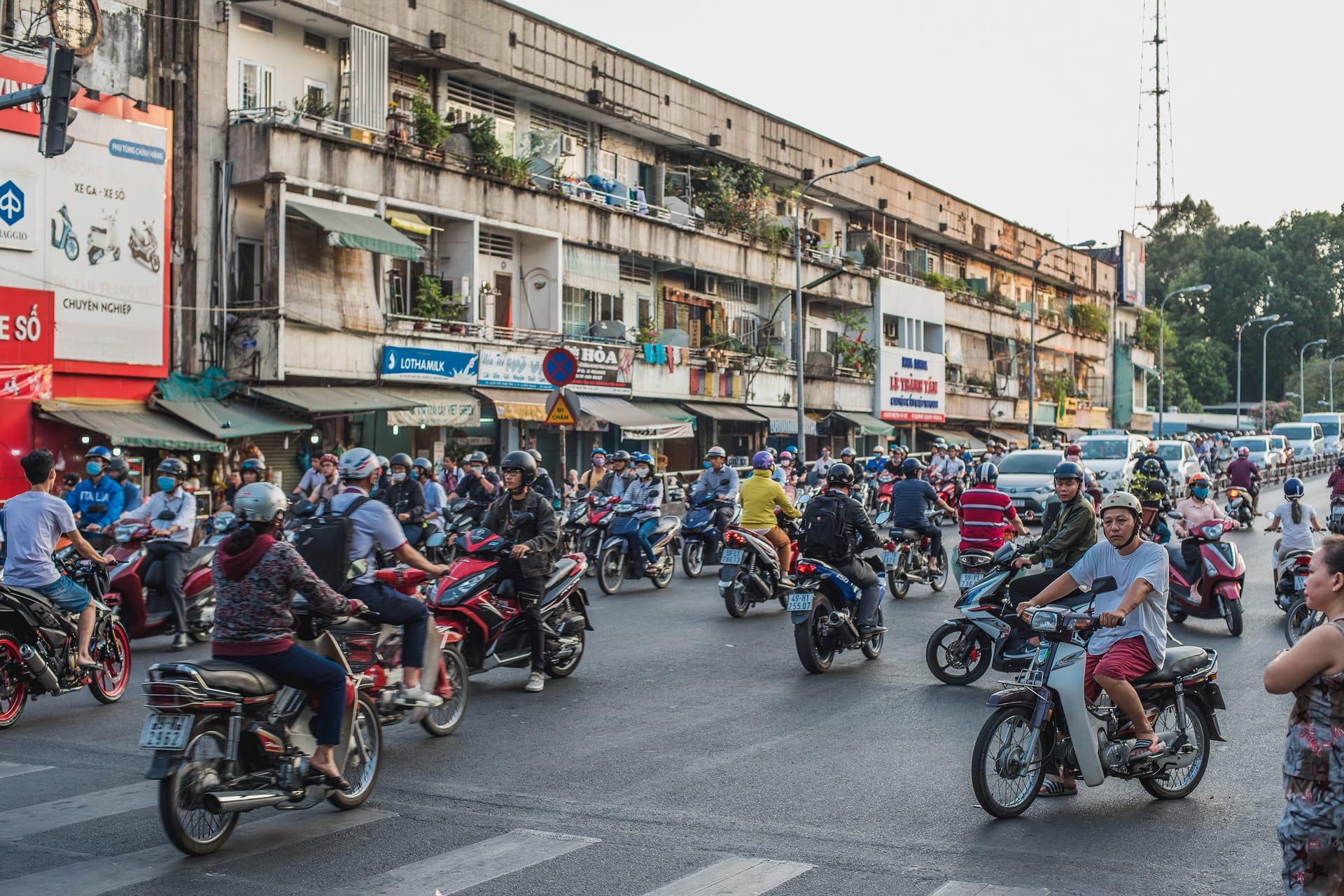 Motorcycle traffic in Saigon