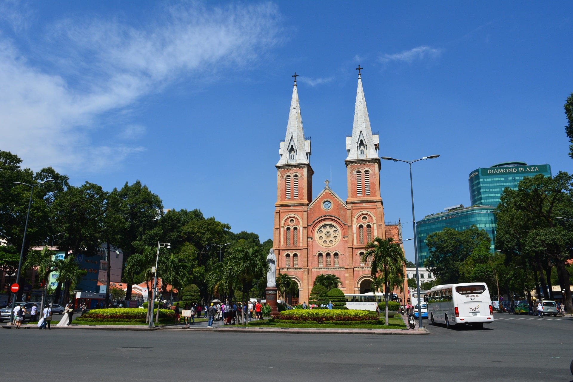 One of the things to do in Saigon is to visit the Notre Dame cathedral
