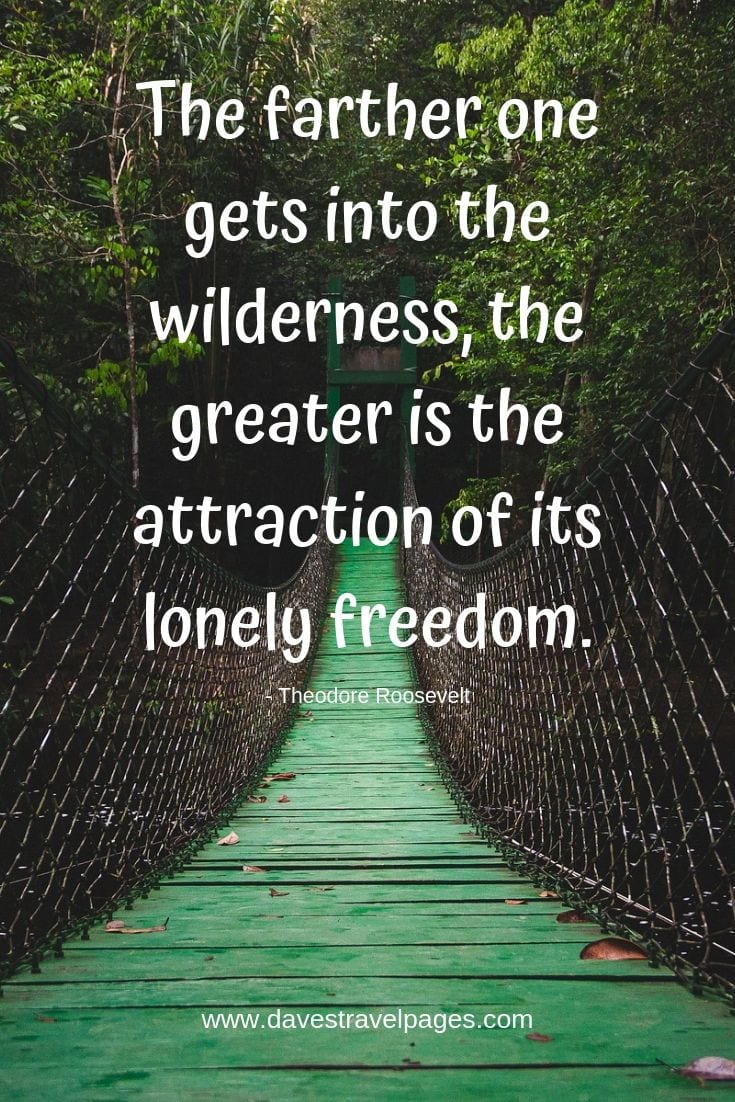Wilderness Quotes - "The farther one gets into the wilderness, the greater is the attraction of its lonely freedom."