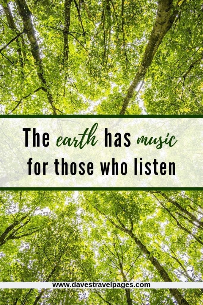 Earth Captions: The earth has music for those who listen.