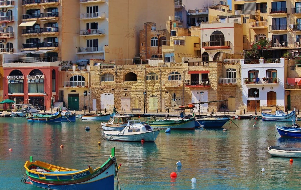 A view of a bay in Malta