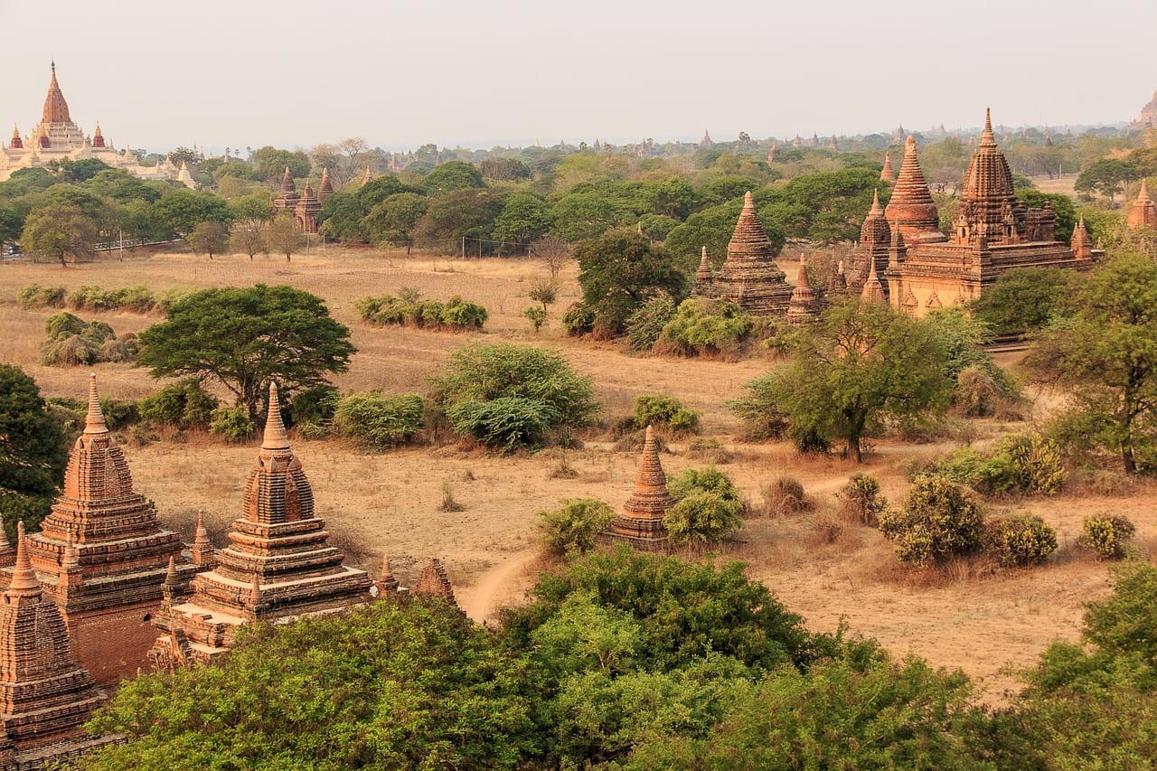 A view over the temples at Bagan