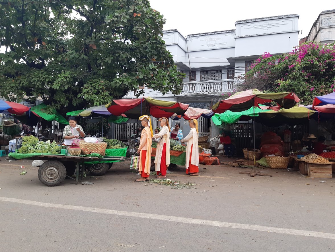 Street scene in Mandalay Myanmar