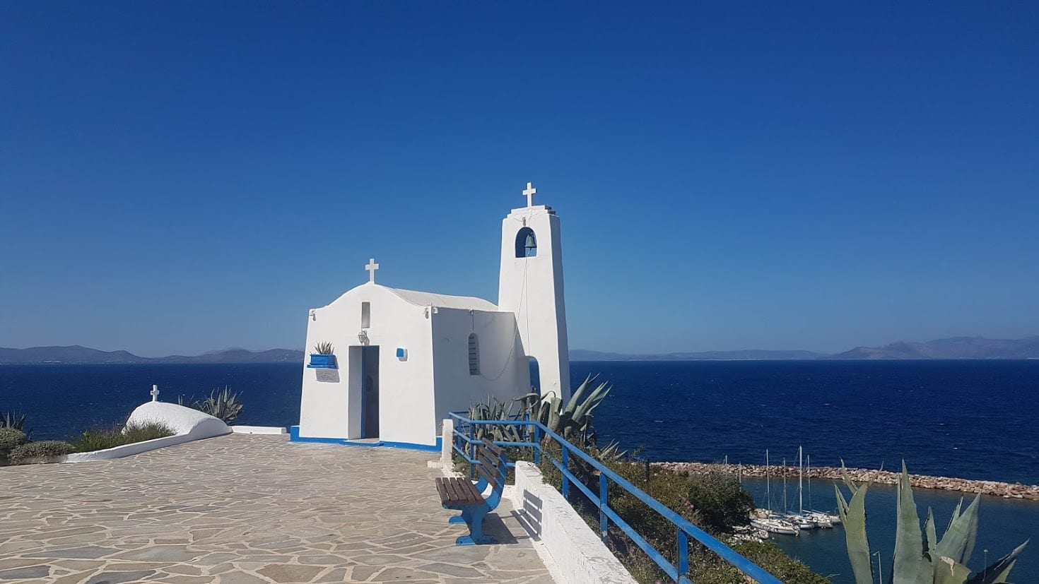 St Nicholas church over looking Rafina Port