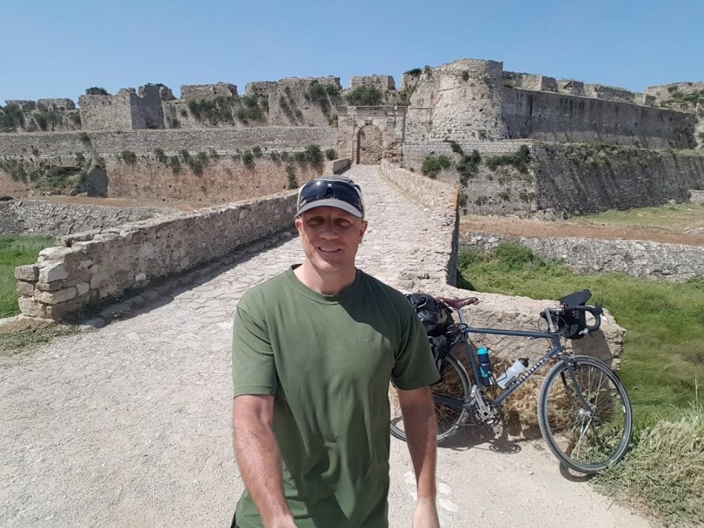 Cycling to Methoni Castle in the Peloponnese