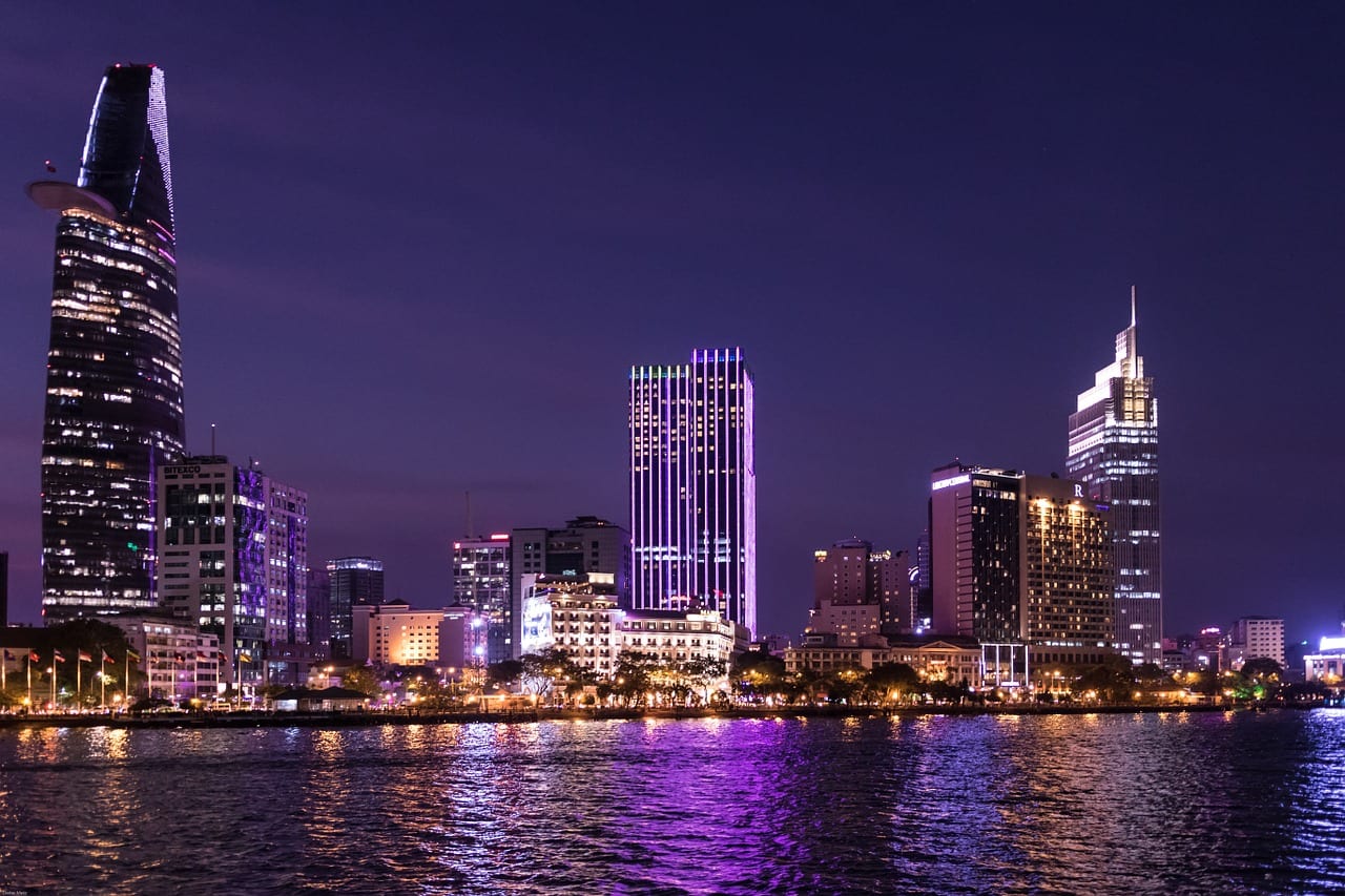 A view of Ho Chi Minh city at night