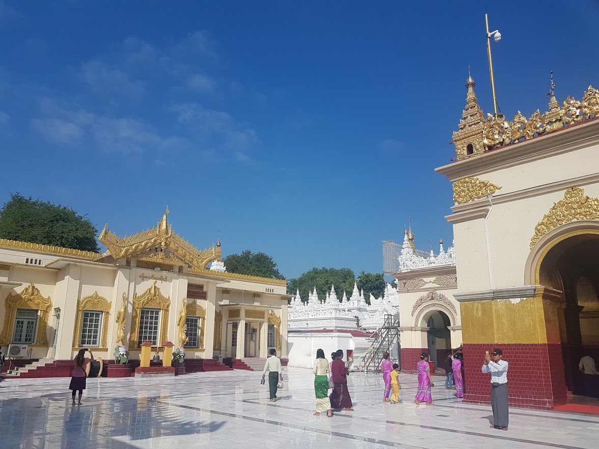Inside a temple in Mandalay