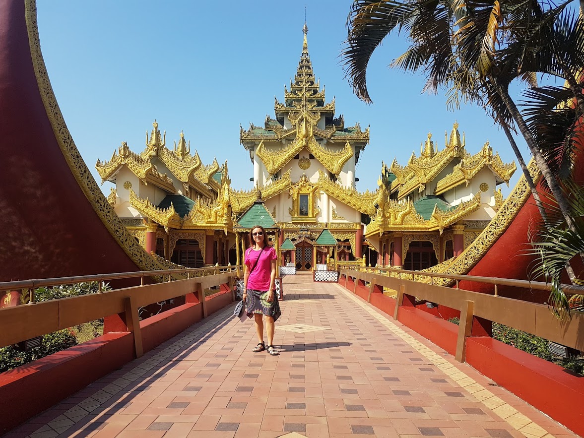 Temple on Kandawgyi Lake in Yangon