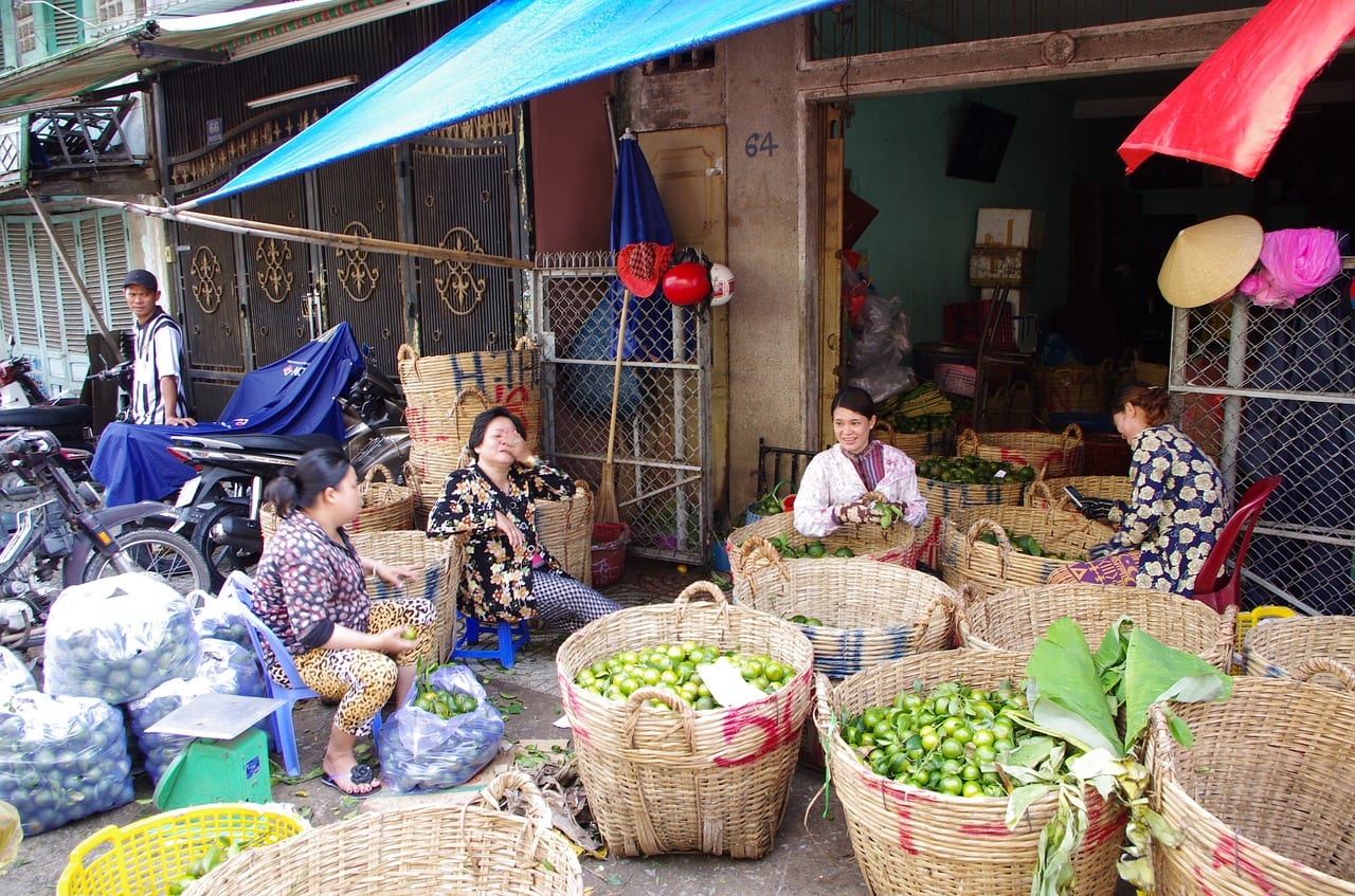 Market scene in Saigon