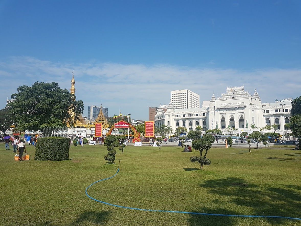 A lovely green space in Yangon