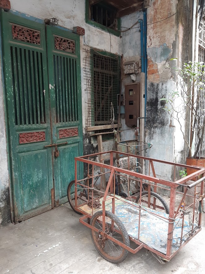 A shuttered building in Yangon Myanmar