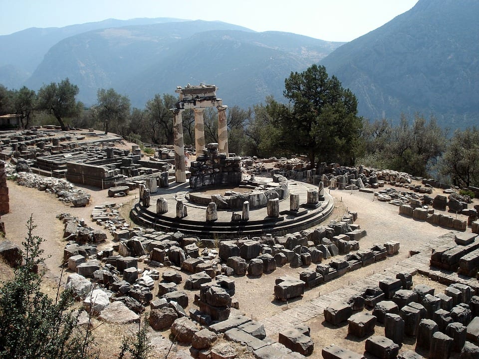 The site of Delphi in Greece