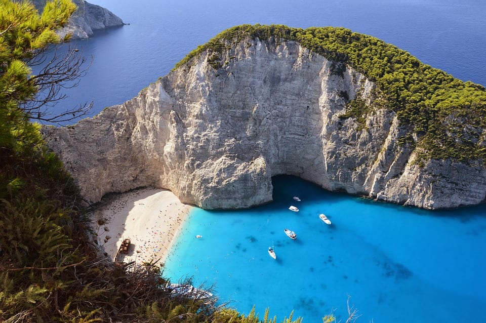 The famous shipwreck beach of Zakynthos