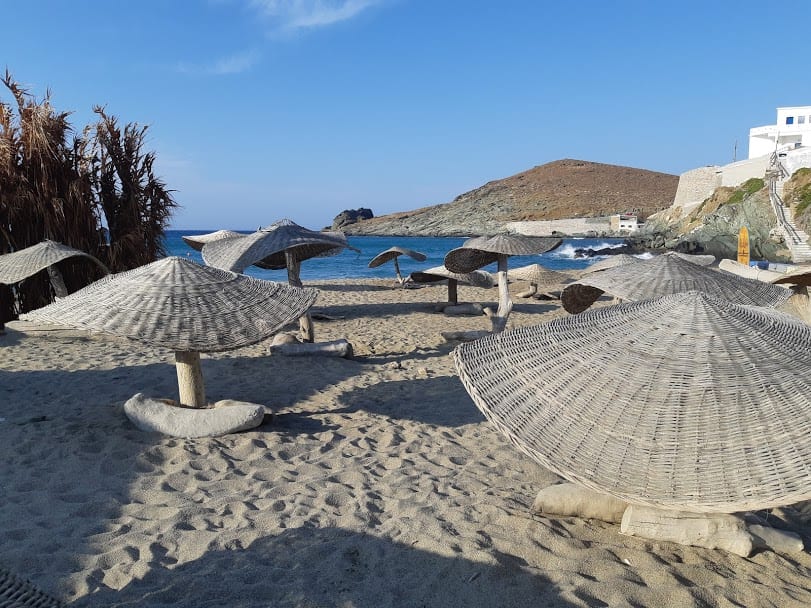 Kolimpithra beach on the island of Tinos