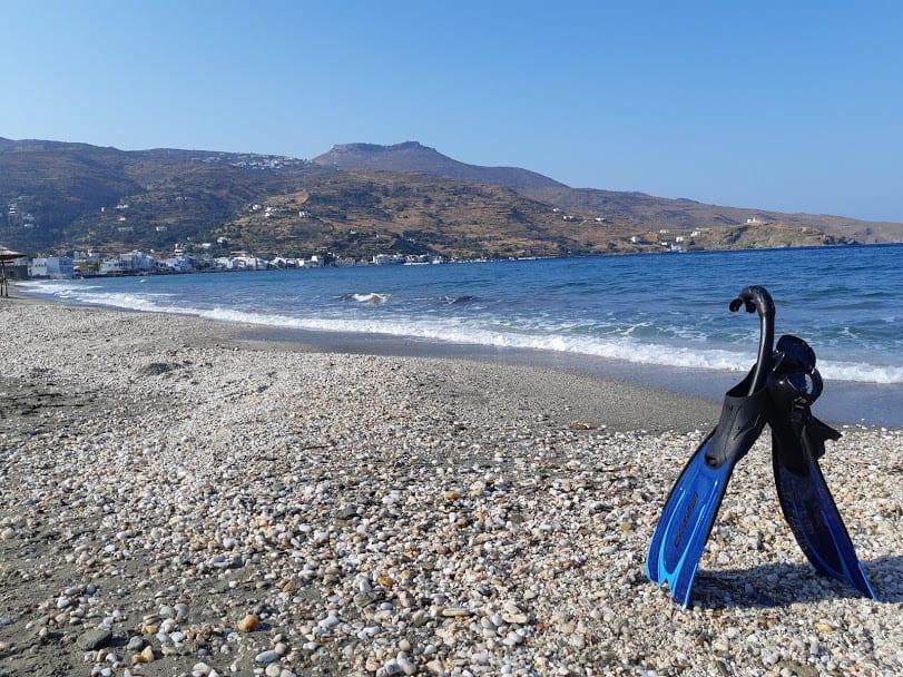 Korthi Beach in Andros