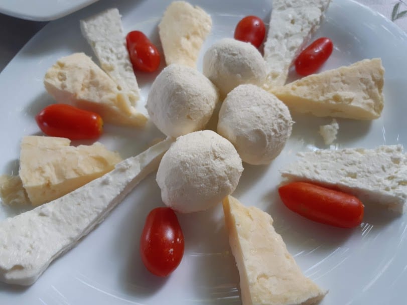 Trying the local Andros cheese