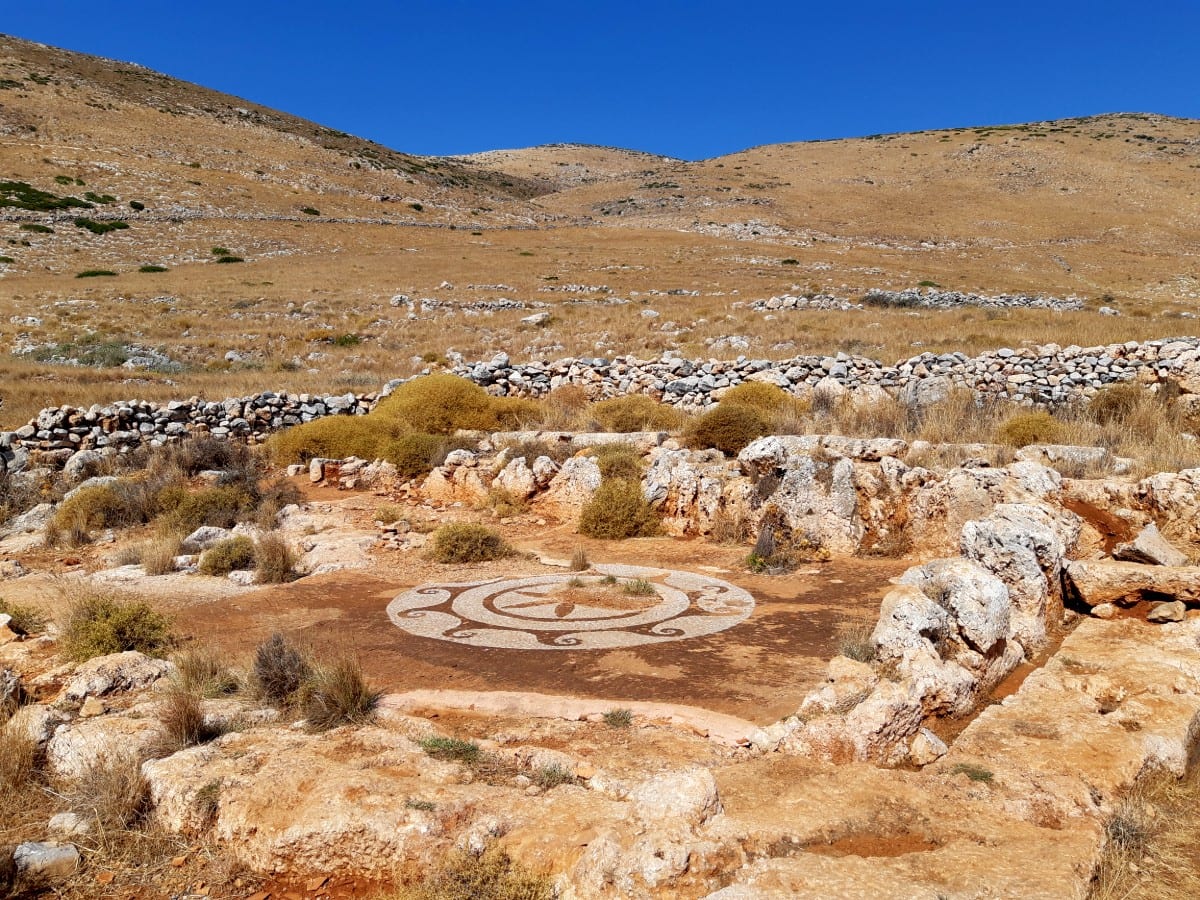 The famous mosaic of Cape Tainaron in Mani, Greece