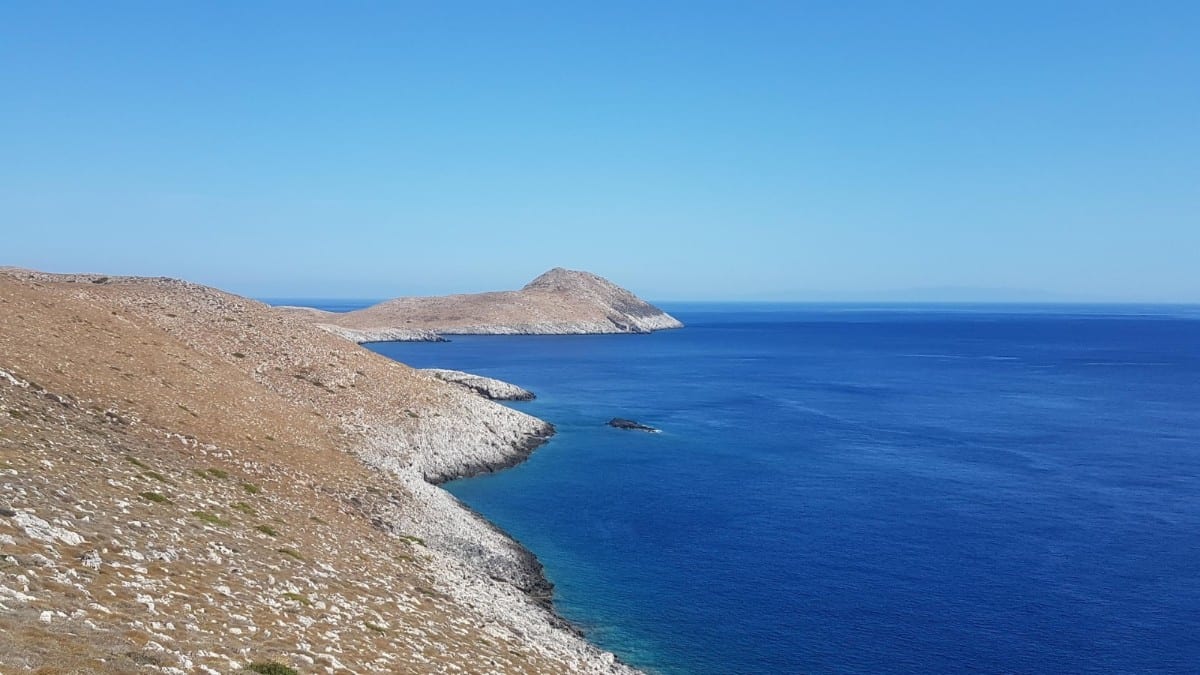 Land meets sea at Cape Tainaron in Mani Greece
