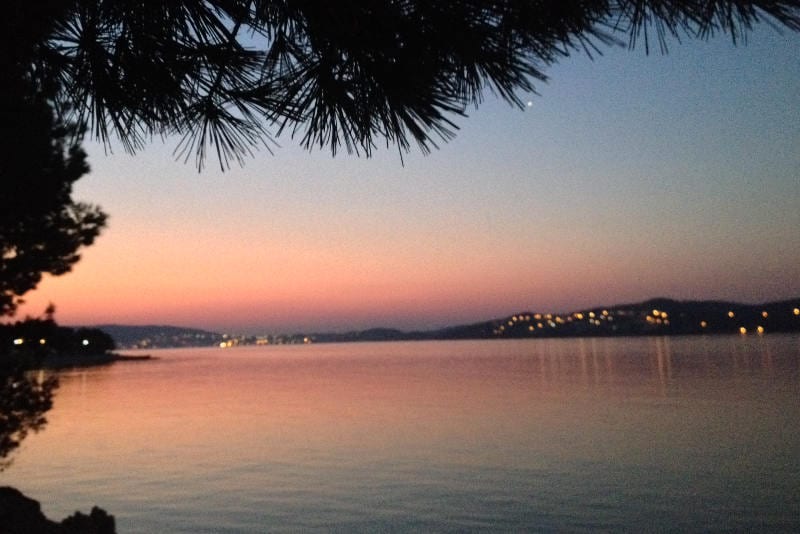 Camping out near Split in Croatia