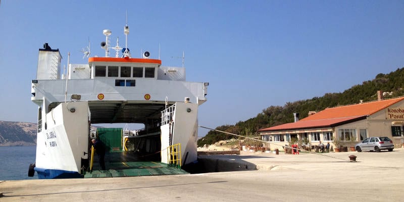 Taking the ferry to Pag island