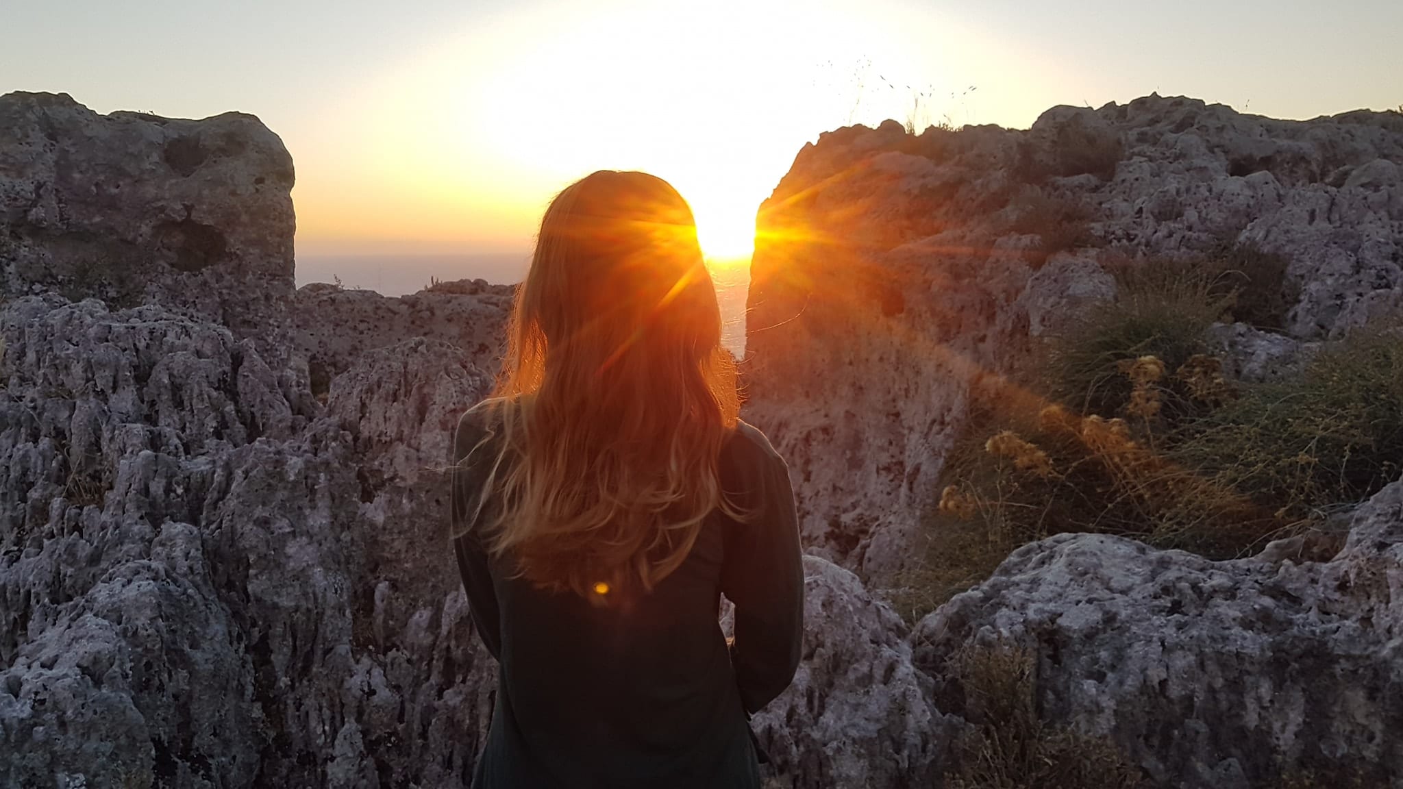 Enjoying the sunset near Areopoli