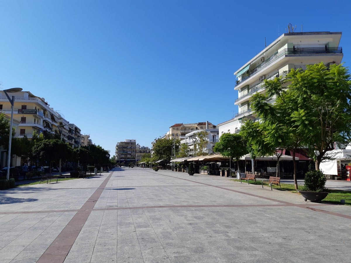 Walking through the centre of Kalamata