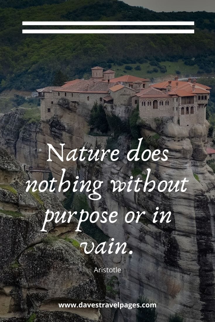 Greece Quotes - Nature does nothing without purpose or in vain - Aristotle